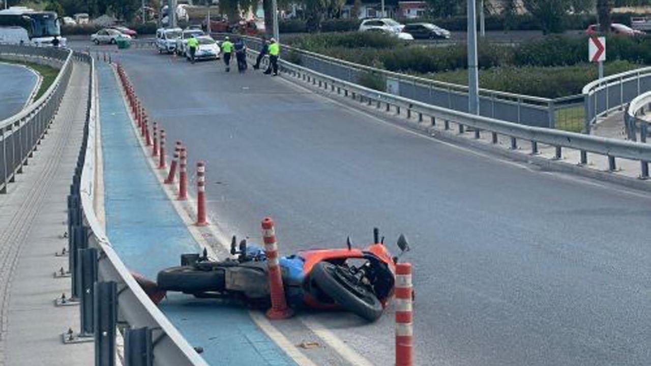 İzmir'de devrilen motosikletin sürücüsü Emine hayatını kaybetti