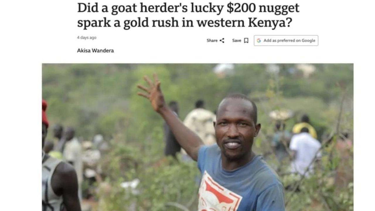 Kenya'da keçisini ararken altın buldu: Tüm bölgenin kaderi deÄiÅti