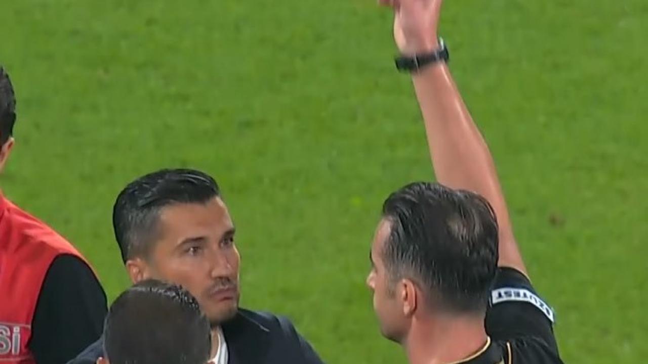 Nuri Åahin maç biter bitmez kırmızı kart gördü