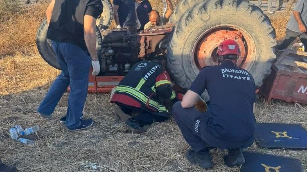 Balıkesir’de traktör ve otomobil kaza yaptı 2 yaralı