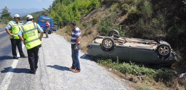 Muğla'da otomobil takla attı: 1 yaralı