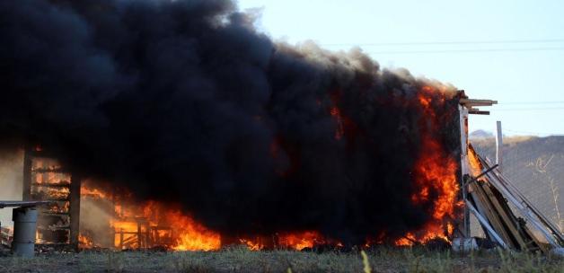 Sivas'ta anız yangını