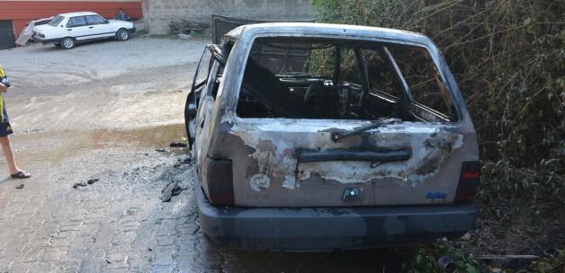 Fatsa'da araç yangını