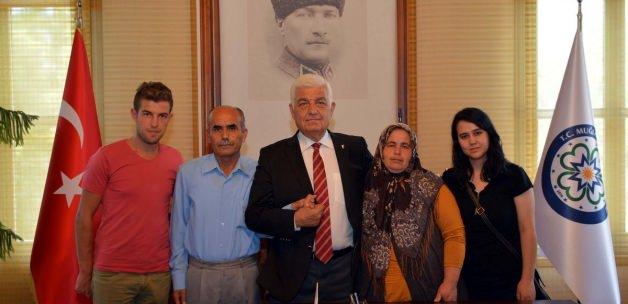 Şehit ailesi, Başkan Gürün'ü ziyaret etti