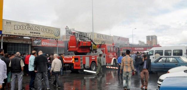 Kayseri'de tamirhanede yangın