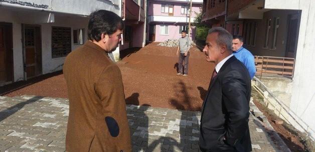 Belediye Başkanı Ergün, yol çalışmalarını inceledi