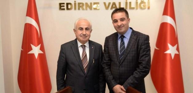 Varbitsa Belediye Başkanı Bayram, Edirne Valisi Şahin'i ziyaret etti