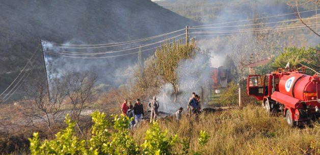 Manavgat'ta makilik alanda yangın