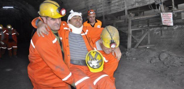 Kömür madeninde deprem tatbikatı yapıldı