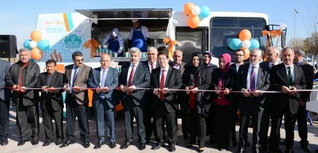 Aksaray Belediyesinin mobil çorba evi hizmete girdi
