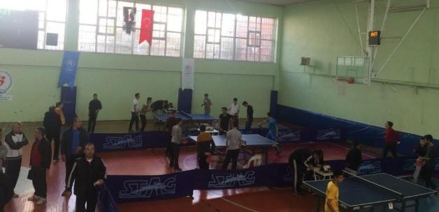 Mardin'de okullar arası masa tenisi müsabakaları