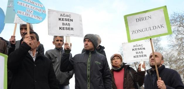 Zonguldak'ta köylülerin taş ocağı tepkisi