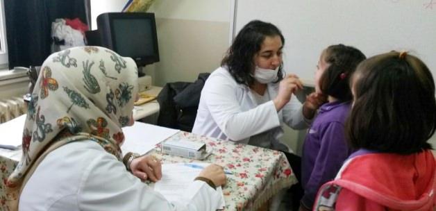 Taşköprü'de öğrencilere yönelik diş bakımı uygulaması