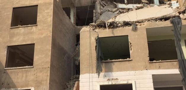 Şanlıurfa'da yıkım halindeki apartmanda çökme