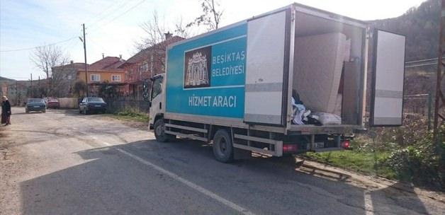 Beşiktaş Belediyesinden Ayaz köyüne bank ve şemsiye yardımı