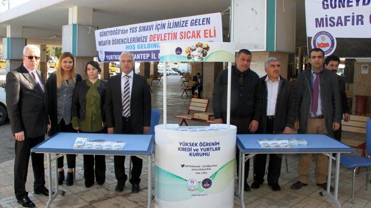 Terör mağduru öğrenciler için Gaziantep otogarında YGS standı