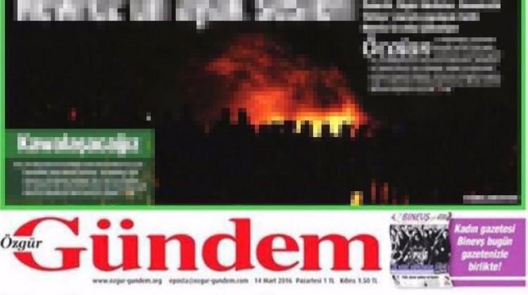 Özgür Gündem'in katliam sevinci