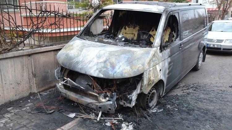 Aksaray'da araç yangını