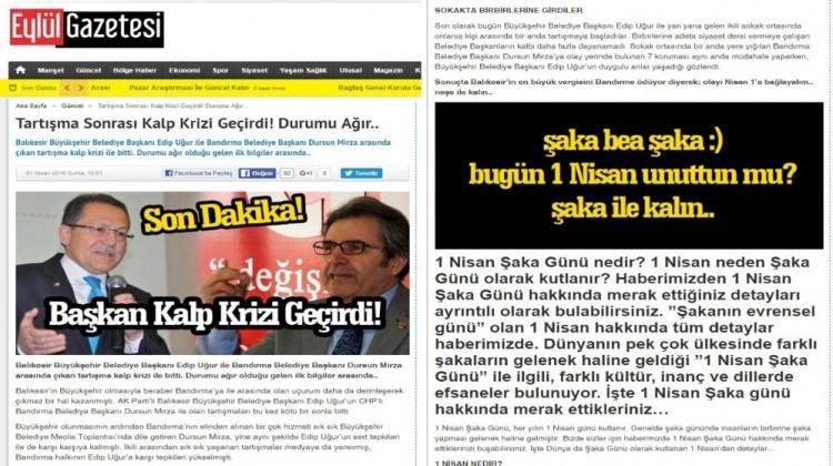 Yerel gazeteden şehri ayağa kaldıran şaka