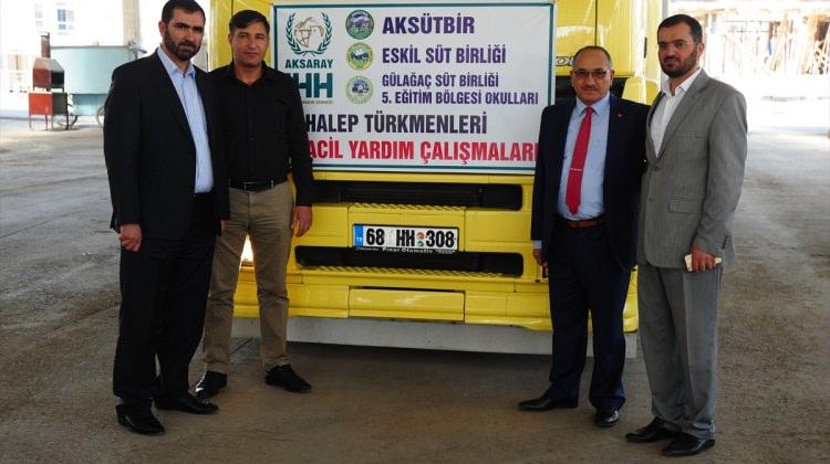 Aksaray'dan Halep Türkmenlerine gıda yardımı