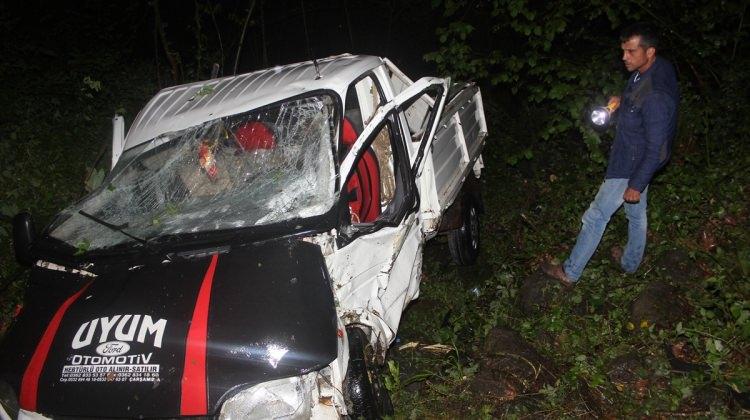 Samsun'da kamyonet uçuruma yuvarlandı: 1 ölü, 2 yaralı