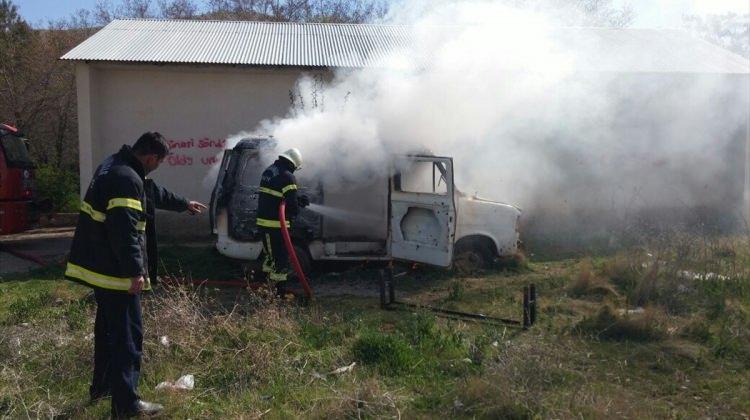 Kahramanmaraş'ta araç yangını