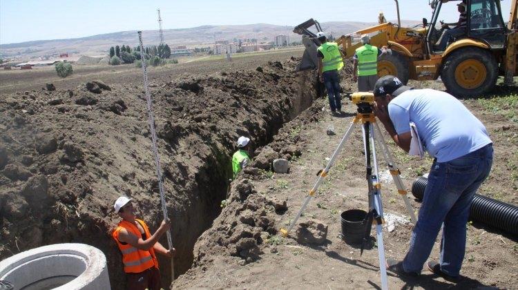 Sorgun'da kanalizasyon hattı yapım çalışmaları