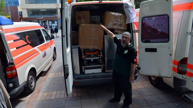 İHH'dan Halep'e ambulans ve tıbbi malzeme yardımı