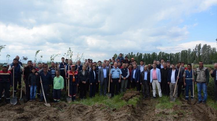 Akyurt Belediyesi çalışanları hatıra ormanı kurdu