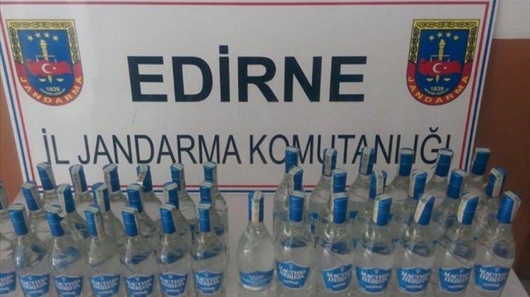 Edirne'de sahte içki operasyonu