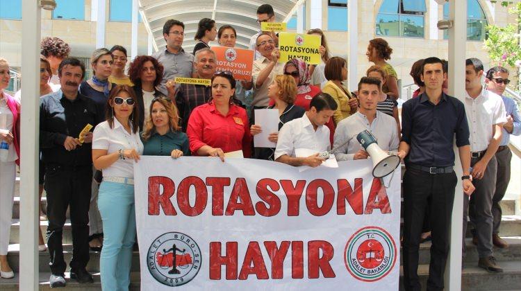 Antalya Adalet Sarayı'nda rotasyon eylemi