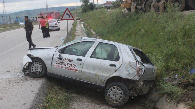 Havza'da trafik kazası: 1 yaralı