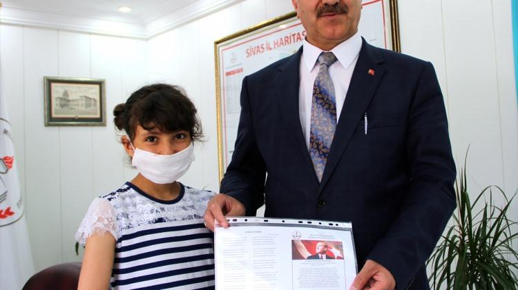 Lösemi hastası Gül'den Altınsoy'a ziyaret