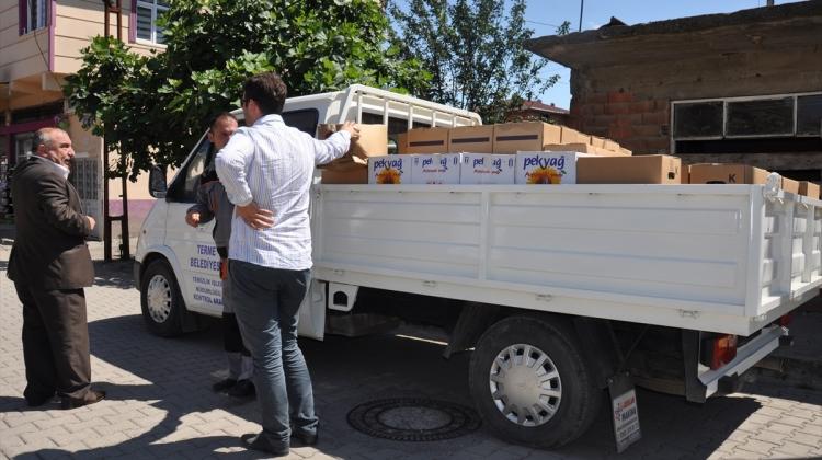 Terme Belediyesinden 700 aileye ramazan yardımı
