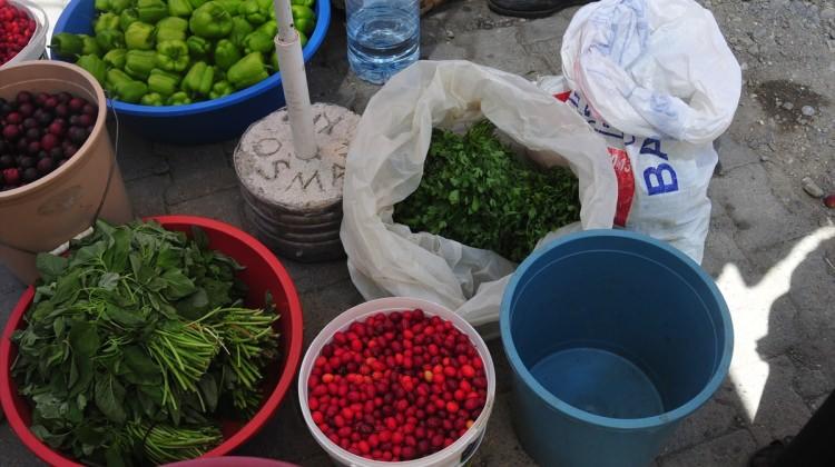 Çaycuma'da yerli kızılcığın pazarda satılmasına başlandı