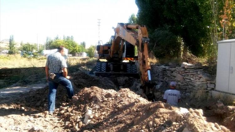 Seydişehir'de kanalizasyon çalışması