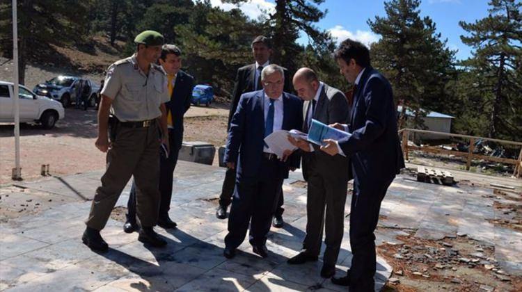 Vali Nayir Murat Dağı Termal Kayak Merkezi'ni inceledi