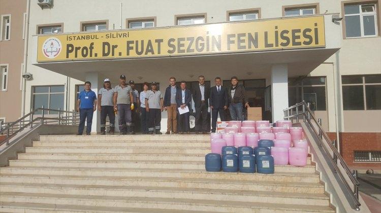 Silivri'deki okullara temizlik malzemesi desteği