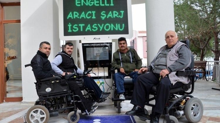 Manavgat'ta engelli araçlar için şarj istasyonu