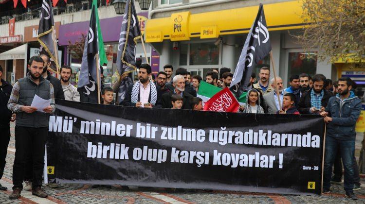 Esed rejiminin kimyasal saldırıları Edirne'de protesto edildi