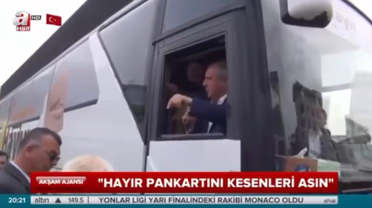 CHP'li Muharrem İnce'den skandal! "Hayır pankartını keseni asın"