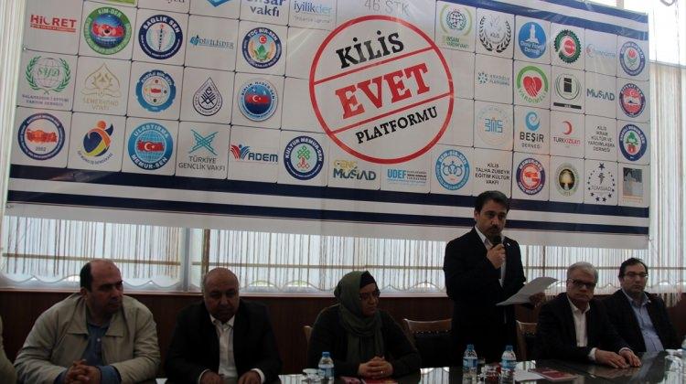 Kilis'te sivil toplum örgütlerinden halk oylamasında "evet" açıklaması