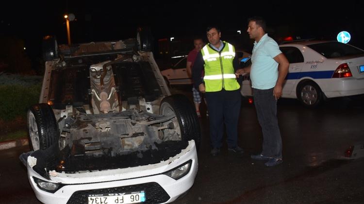 Kırıkkale'de devrilen otomobilin sürücüsü öldü