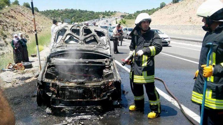 Seydişehir'de otomobil yangını