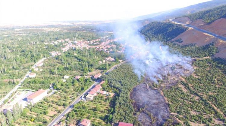 Konya'da makilik alanda yangın
