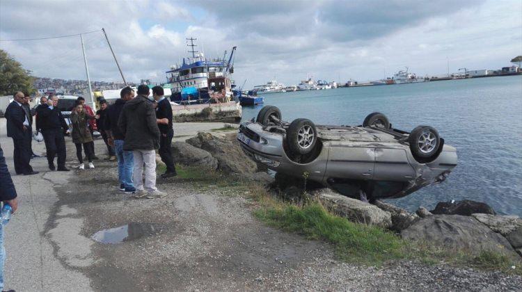 Sinop'ta otomobil devrildi: 1 yaralı