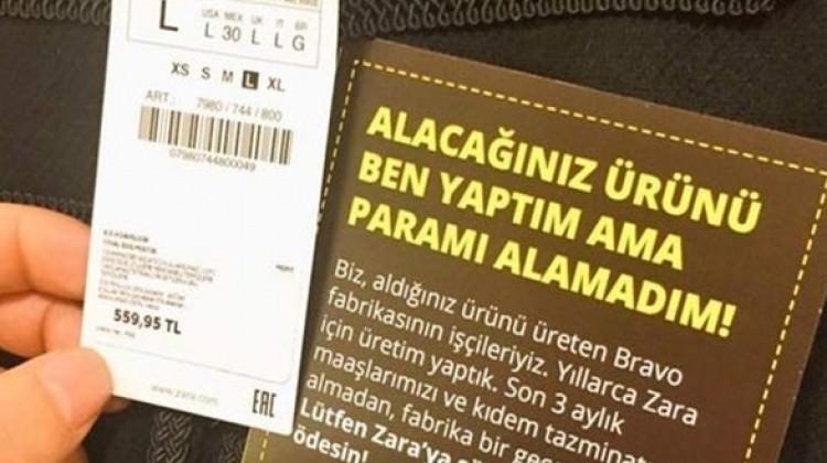 Zara ürünlerinde isyanın etiketi!