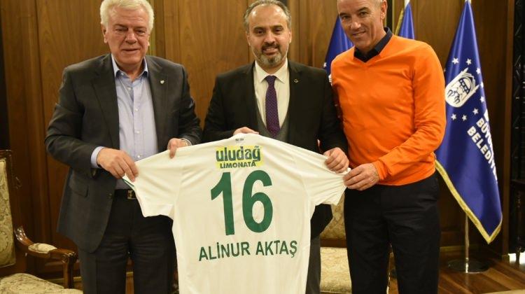 Bursaspor Kulübü Başkanı Ay'dan Aktaş'a ziyaret