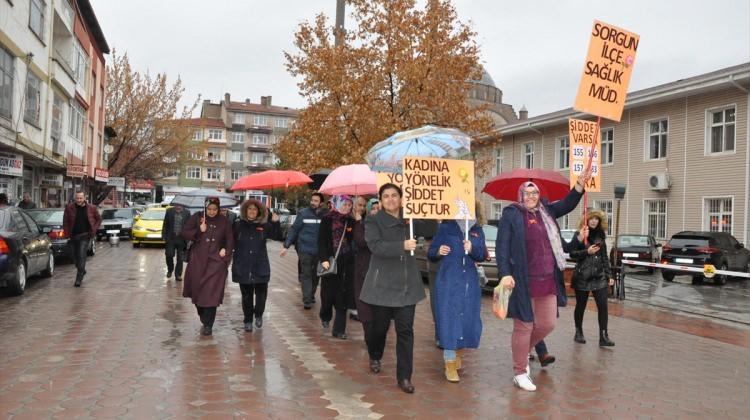 Sorgun'da "Kadına karşı şiddet" protesto edildi