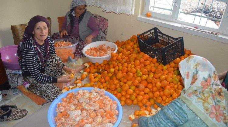 Akdeniz'in mandalinasını Sultandağlı kadınlar soyuyor